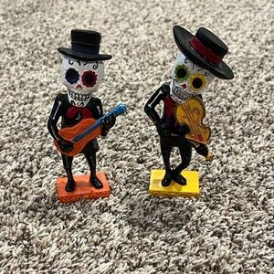 Colorful Dia de Los Muertos Figurines with Instruments